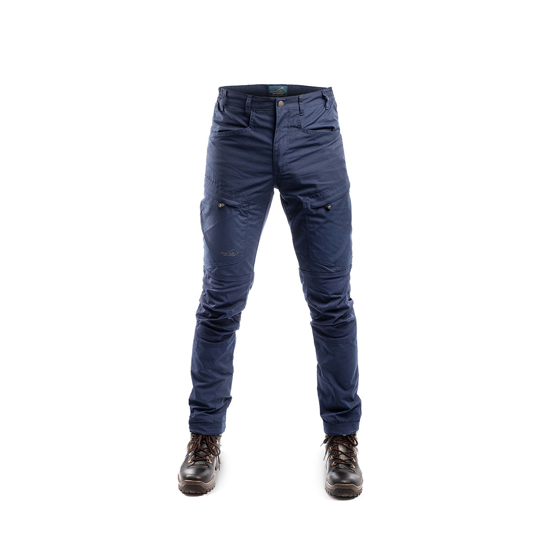 Arrak Men's Active Stretch Trousers Navy front durable, stretchy, with multiple pockets, water repellent.