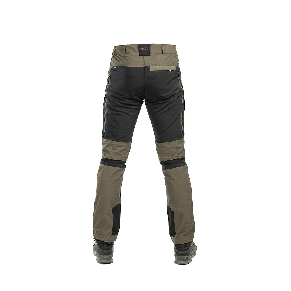 Arrak Men's Active Stretch Trousers Brown back durable, stretchy, with multiple pockets, water repellent.