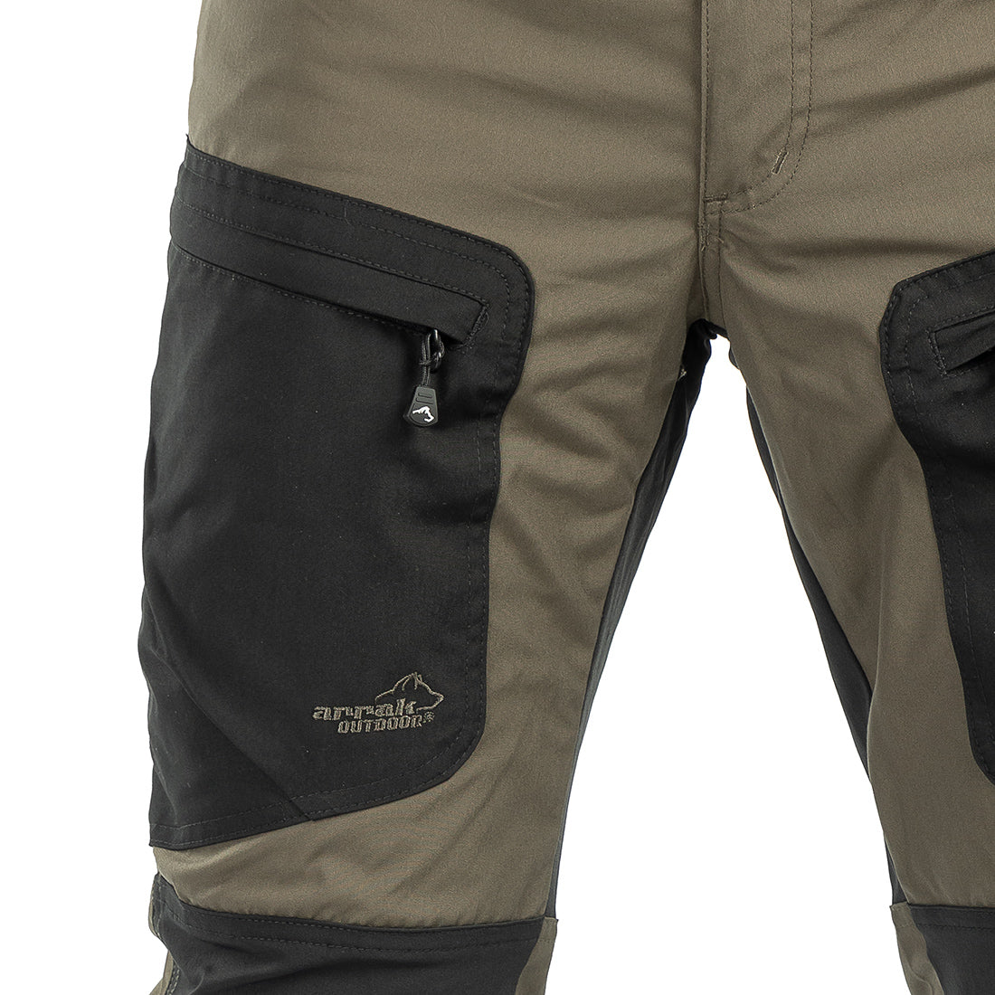 Arrak Men's Active Stretch Trousers Brown detail pocket durable, stretchy, with multiple pockets, water repellent.