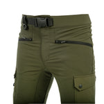 Arrak Men's Motion Flex Trousers Olive belt detail waterproof, stretchy, with multiple pockets, with belt.