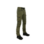 Arrak Men's Motion Flex Trousers Olive side waterproof, stretchy, with multiple pockets, with belt.