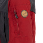 Arrak Men's Original Jacket Red Grey Arm pocket detail, waterproof for the outdoor dog owner