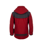 Arrak Men's Original Jacket Red Grey Back with multiple pockets, waterproof for the outdoor dog owner