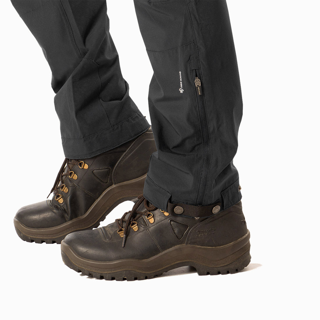 Arrak Men's Quick Dry Trousers Black leg waterproof, stretchy, with multiple pockets.