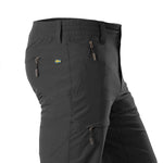 Arrak Men's Quick Dry Trousers Black side pocket waterproof, stretchy, with multiple pockets.