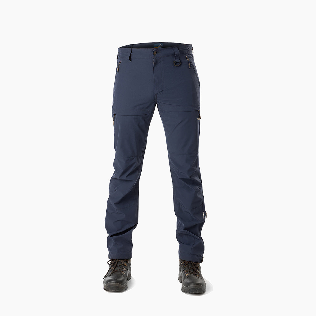 Arrak Men's Quick Dry Trousers Navy front waterproof, stretchy, with multiple pockets.