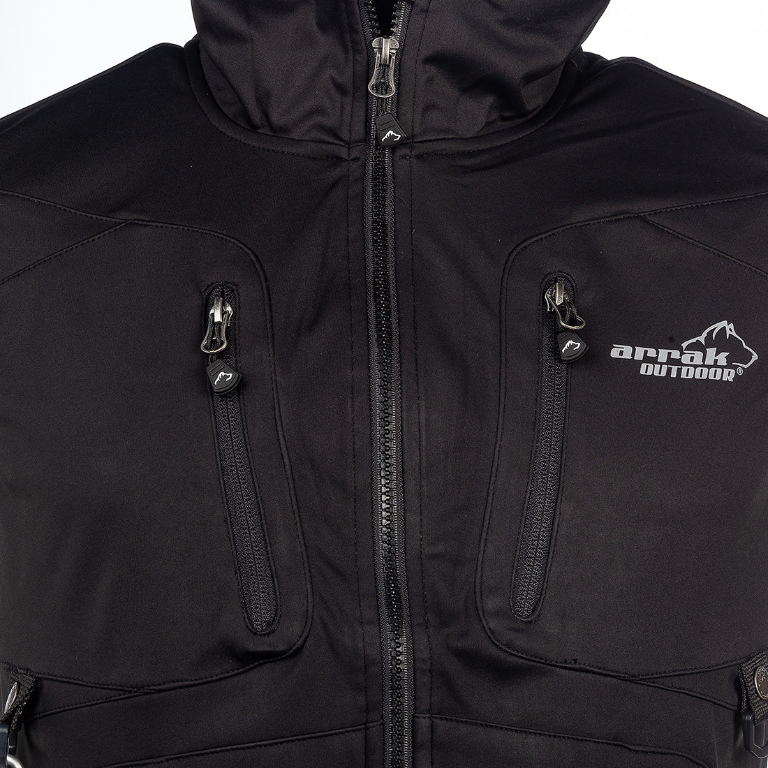 Arrak Women's Acadia Softshell Vest Black chest breathable, waterproof, with multiple pockets, perfect for dog training