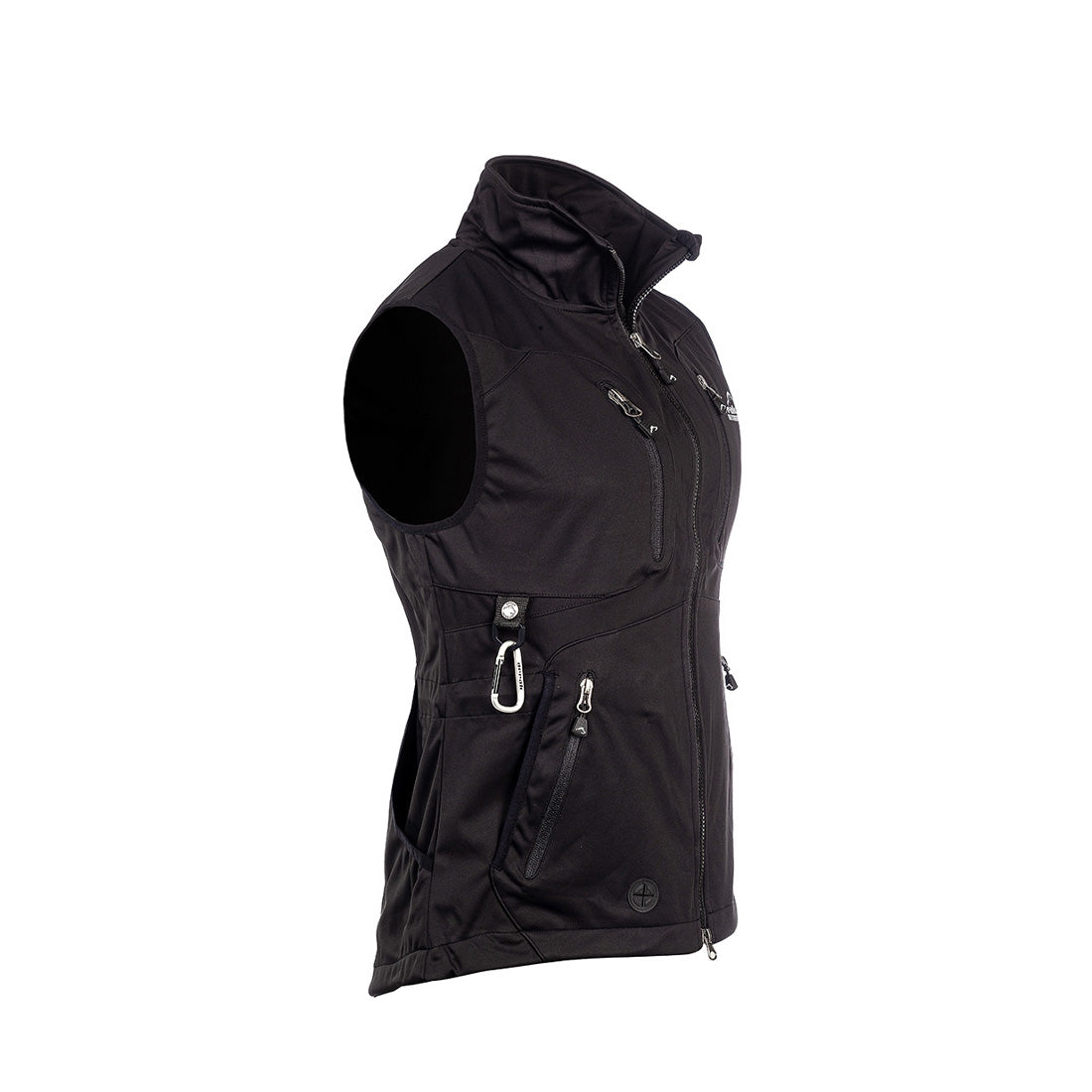 Arrak Women's Acadia Softshell Vest Black side breathable, waterproof, with multiple pockets, perfect for dog training
