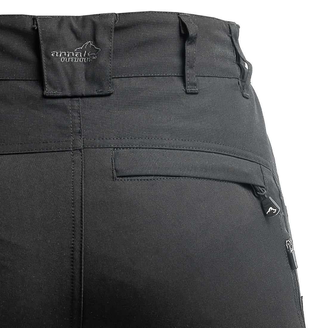 Arrak Women's Active Stretch Trousers Black back pocket, durable, stretchy, with multiple pockets, water repellent.