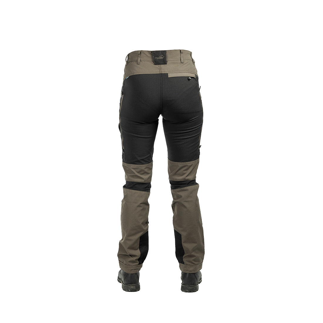 Arrak Women's Active Stretch Trousers Brown back durable, stretchy, with multiple pockets, water repellent.
