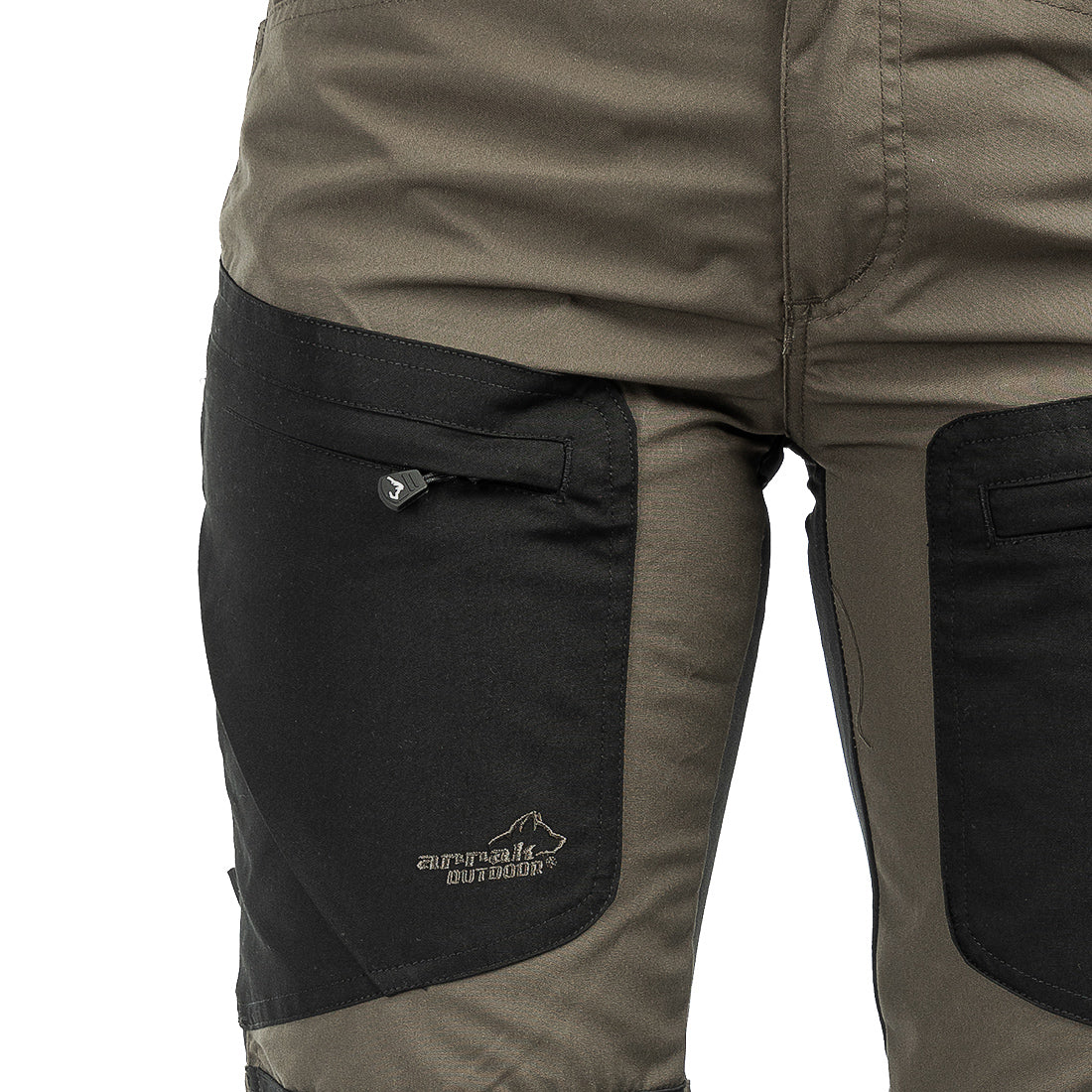 Arrak Women's Active Stretch Trousers Brown detail pocket durable, stretchy, with multiple pockets, water repellent.