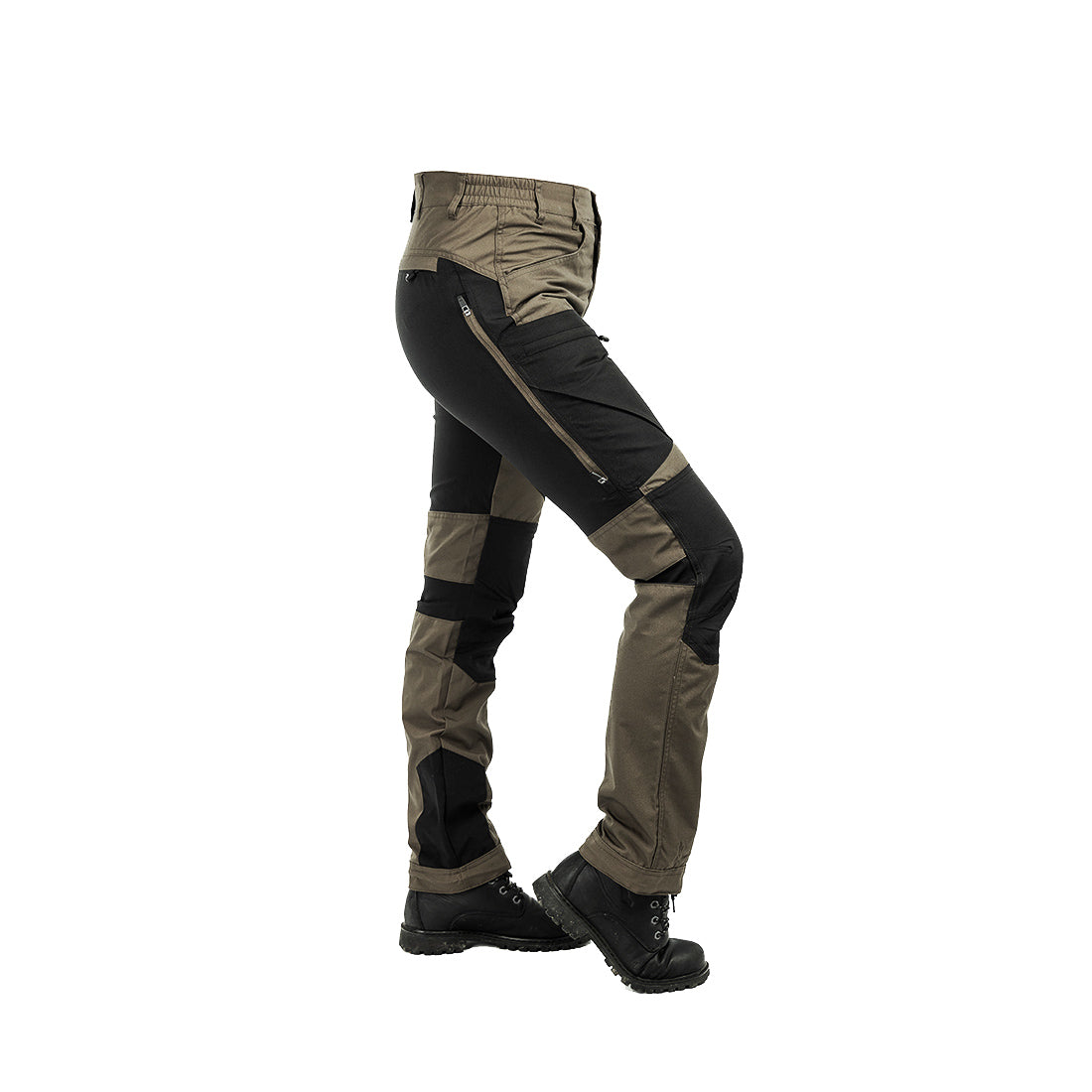 Arrak Women's Active Stretch Trousers Brown side durable, stretchy, with multiple pockets, water repellent.