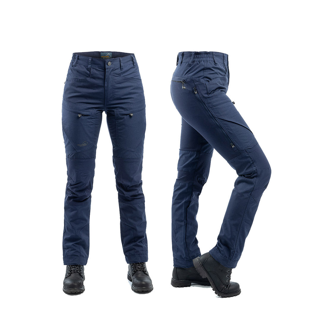 Arrak Women's Active Stretch Trousers Navy front side durable, stretchy, with multiple pockets, water repellent.