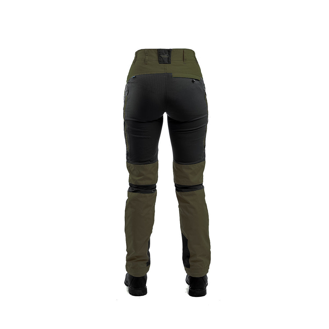 Arrak Women's Active Stretch Trousers Olive back durable, stretchy, with multiple pockets, water repellent.