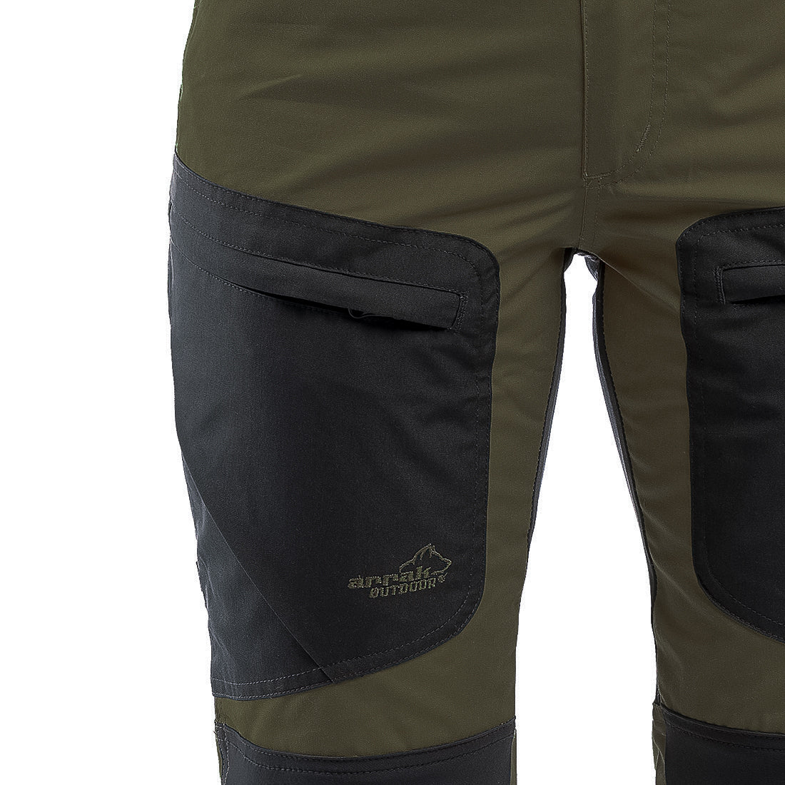 Arrak Women's Active Stretch Trousers Olive detail pocket durable, stretchy, with multiple pockets, water repellent.