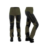 Arrak Women's Active Stretch Trousers Olive front side durable, stretchy, with multiple pockets, water repellent.