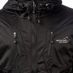 Arrak Women's Akka Softshell Jacket Black Chest with multiple pockets, water repellent for dog walking