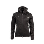 Arrak Women's Akka Softshell Jacket Black Front with multiple pockets, water repellent for dog walking