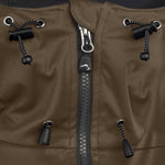 Arrak Women's Akka Softshell Jacket Brown Neck with multiple pockets, water repellent for dog walking