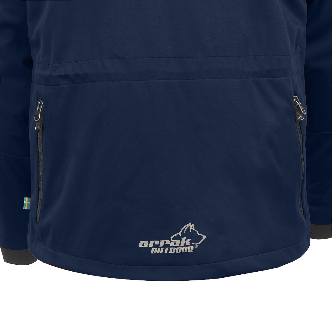 Arrak Women's Akka Softshell Jacket Navy Back Pocket with multiple pockets, water repellent for dog walking