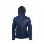 Arrak Women's Akka Softshell Jacket Navy Front with Hood with multiple pockets, water repellent for dog walking