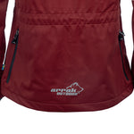 Arrak Women's Akka Softshell Jacket Red Back Pocket with multiple pockets, water repellent for dog walking