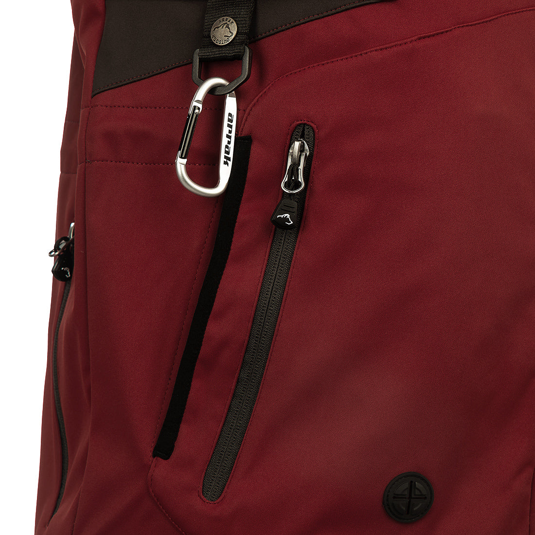 Arrak Women's Akka Softshell Jacket Red Detail with multiple pockets, water repellent for dog walking