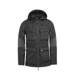 Arrak Women's Hybrid Jacket Black Front with multiple pockets, windproof, perfect for dog walks