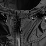Arrak Women's Hybrid Jacket Black hood, multiple pockets, windproof, perfect for dog walks