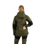 Arrak Women's Hybrid Jacket Olive Back pocket, windproof, perfect for dog walks