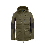Arrak Women's Hybrid Jacket Olive Front with multiple pockets, windproof, perfect for dog walks