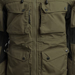 Arrak Women's Hybrid Jacket Olive detail pockets, windproof, perfect for dog walks