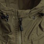 Arrak Women's Hybrid Jacket Olive hood, multiple pockets, windproof, perfect for dog walks