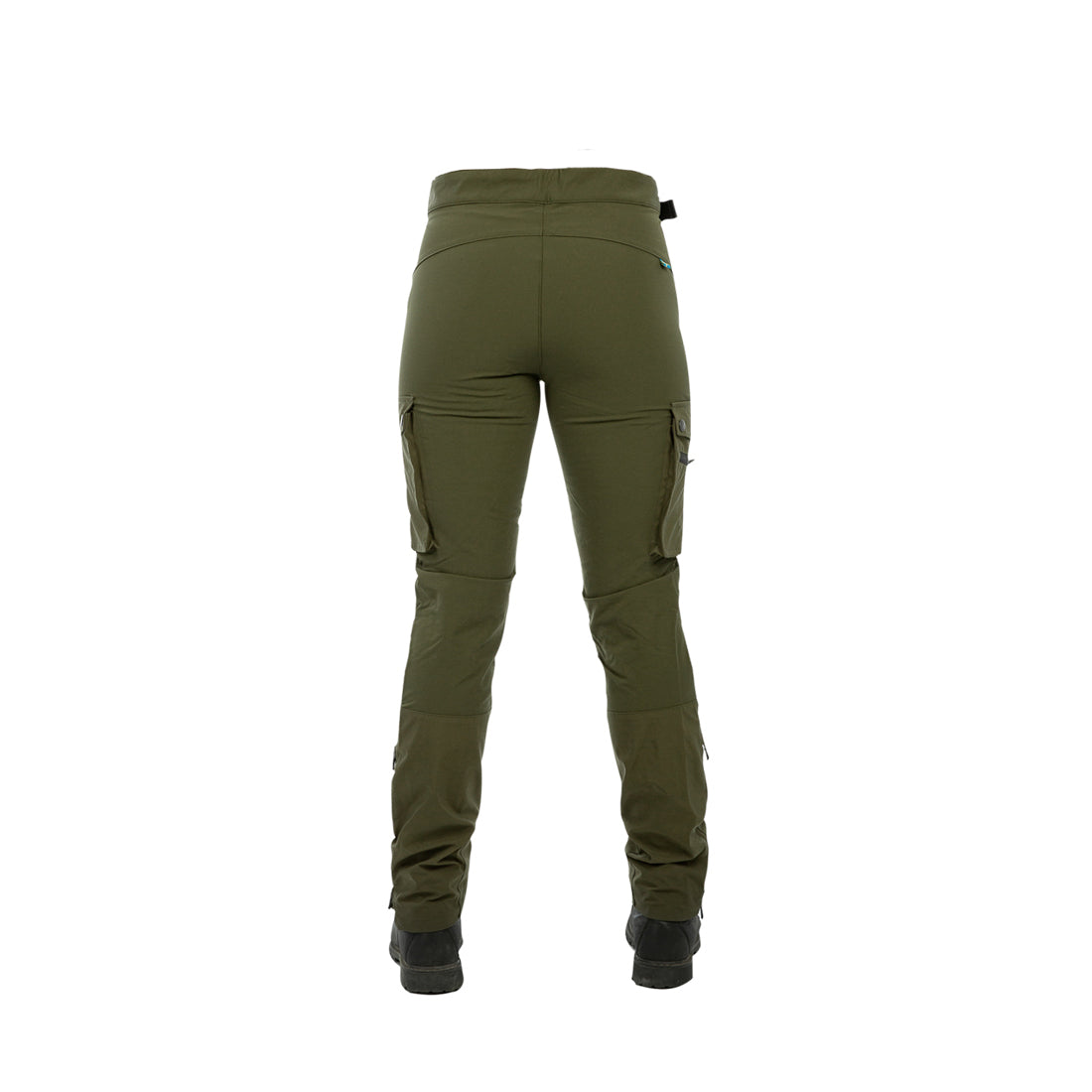 Arrak Women's Motion Flex Trousers Olive back waterproof, stretchy, with multiple pockets, with belt.