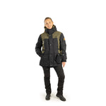 Arrak Women's Original Jacket Olive Front model with multiple pockets, waterproof for the outdoor dog owner