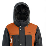 Arrak Women's Original Jacket Orange Gray Hooded with multiple pockets, waterproof for the outdoor dog owner