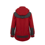 Arrak Women's Original Jacket Red Grey Back with multiple pockets, waterproof for the outdoor dog owner