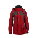 Arrak Women's Original Jacket Red Grey Front with multiple pockets, waterproof for the outdoor dog owner