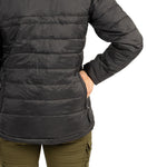 Arrak Women's Warmy Jacket Black back pocket model with multiple pockets, windproof, thermal, lightweight, perfect to keep you warm on dog walks
