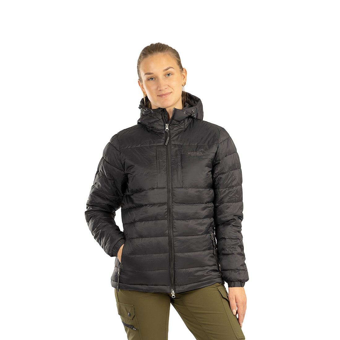 Arrak Women's Warmy Jacket Black model with multiple pockets, windproof, thermal, lightweight, perfect to keep you warm on dog walks