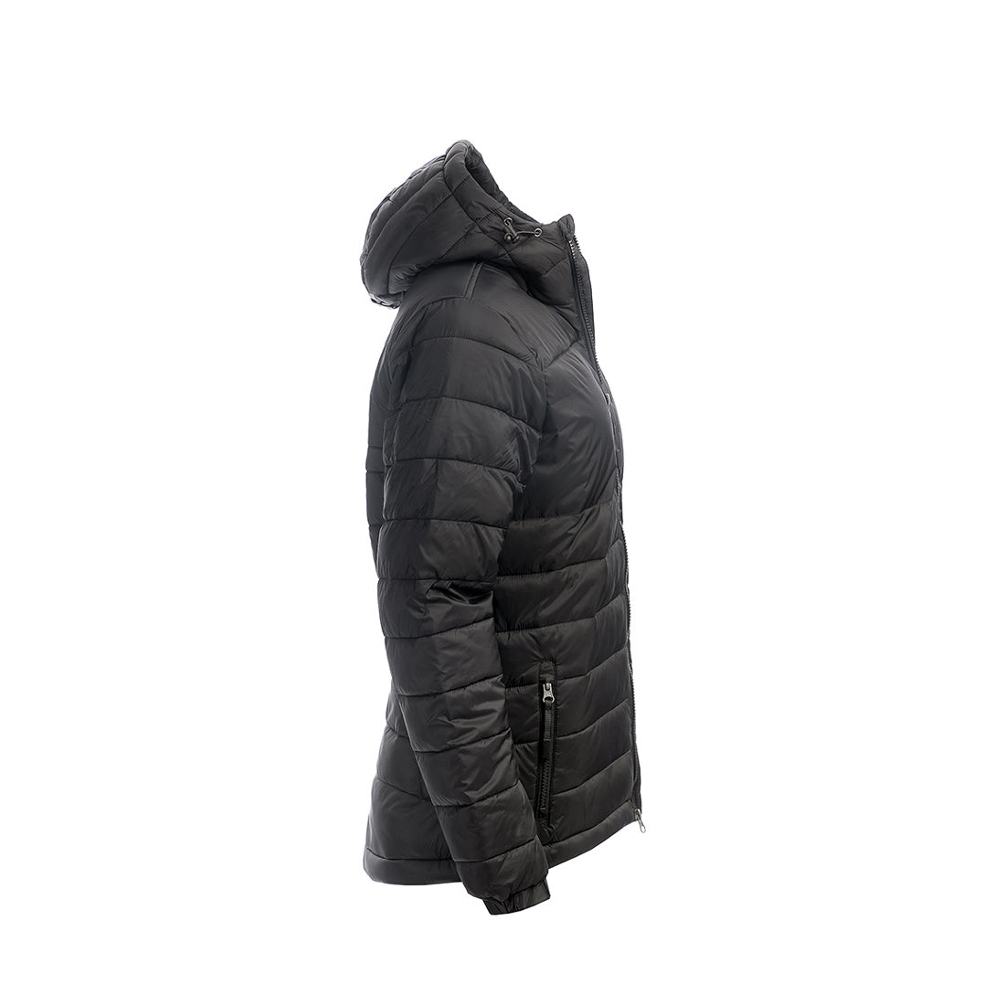 Arrak Women's Warmy Jacket Black side with multiple pockets, windproof, thermal, lightweight, perfect to keep you warm on dog walks