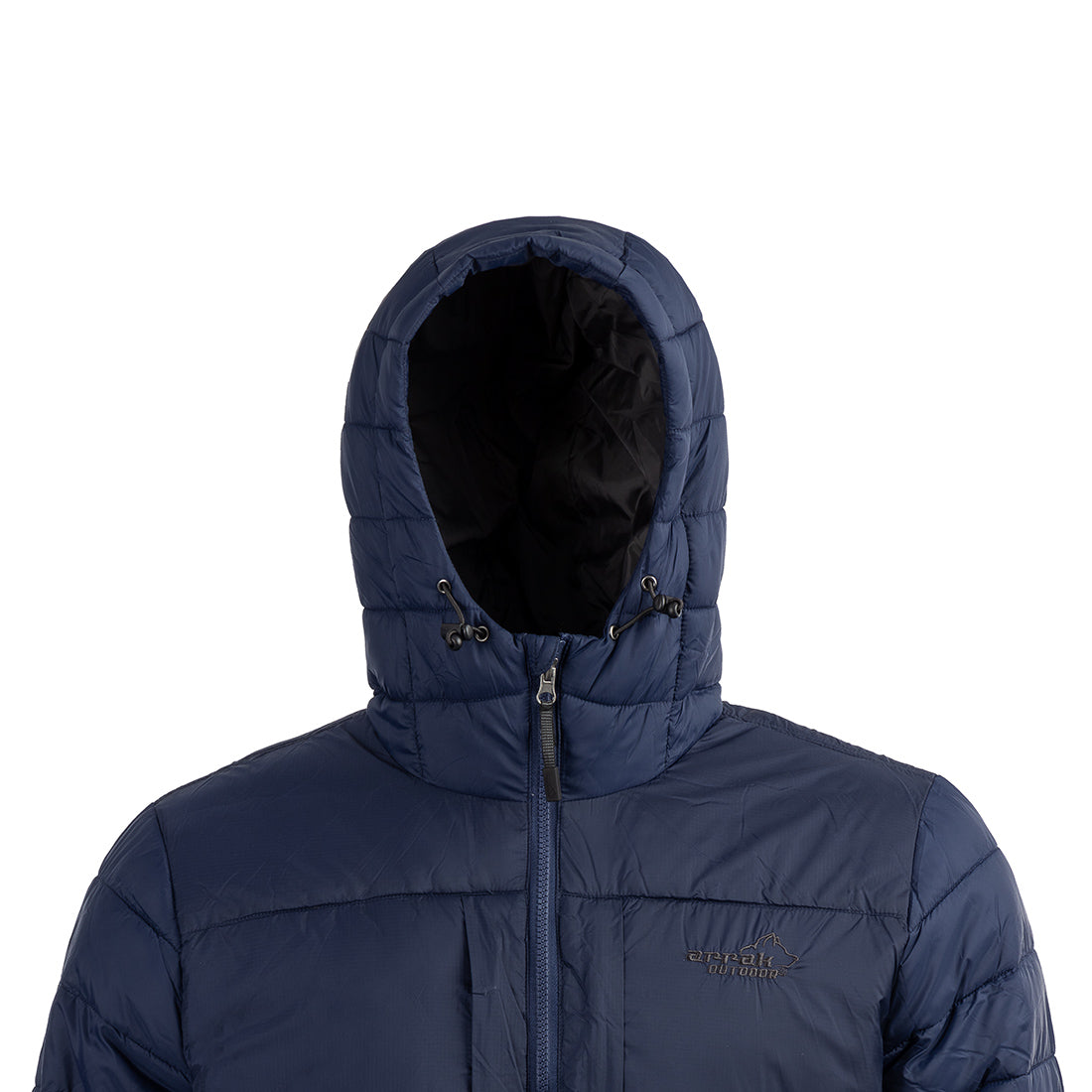 Arrak Women's Warmy Jacket Navy hood with multiple pockets, windproof, thermal, lightweight, perfect to keep you warm on dog walks.