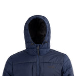 Arrak Women's Warmy Jacket Navy hood with multiple pockets, windproof, thermal, lightweight, perfect to keep you warm on dog walks.