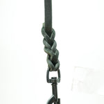 Black Leather Leash 10mm black clip