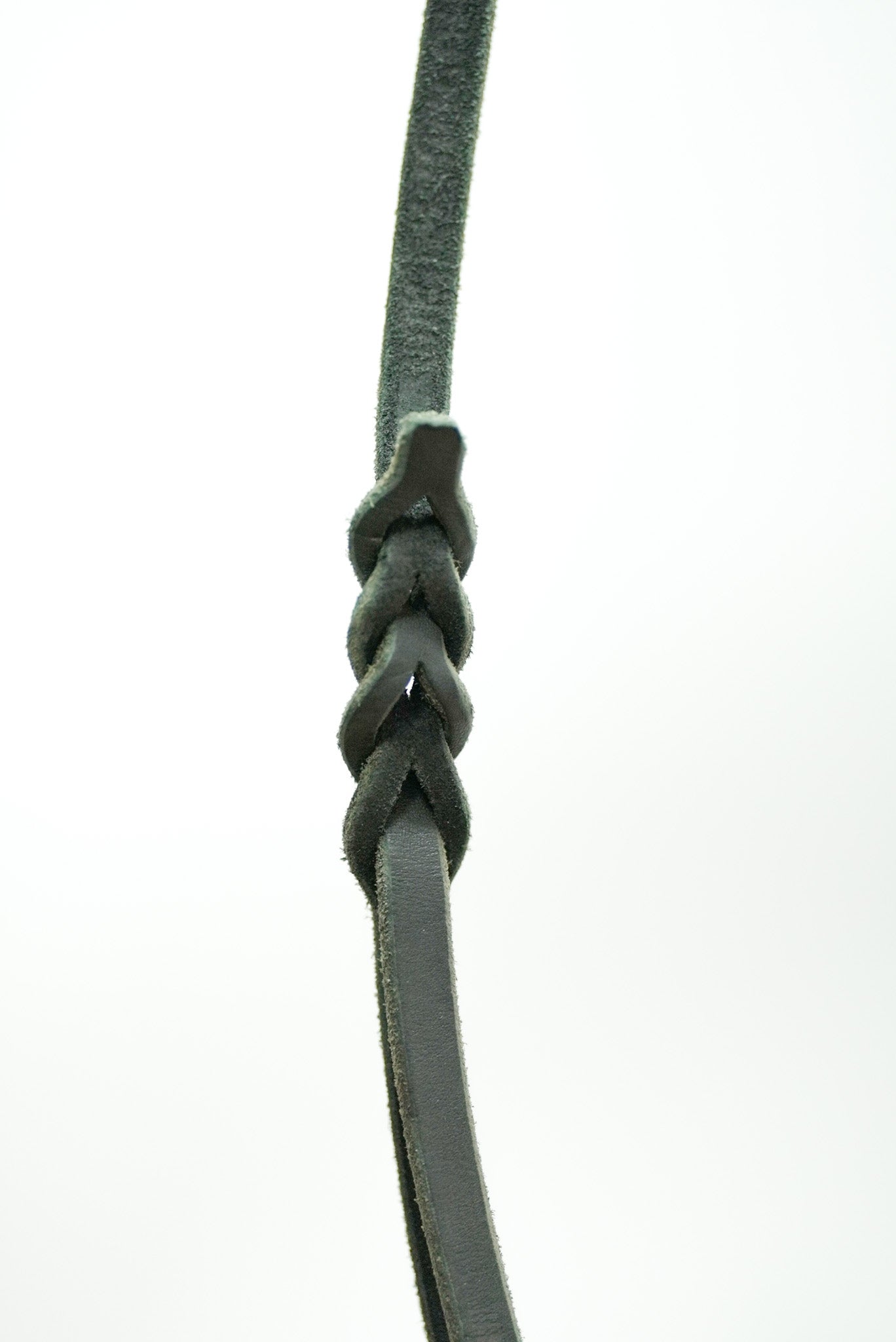 Black Leather Leash 10mm handle