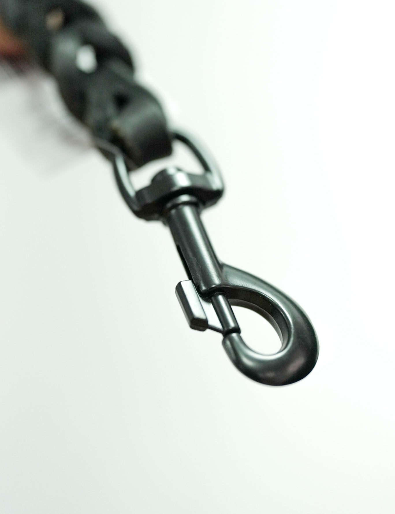 Black Leather Leash black clip