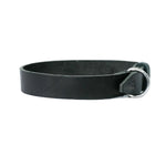 Black leather dog collar