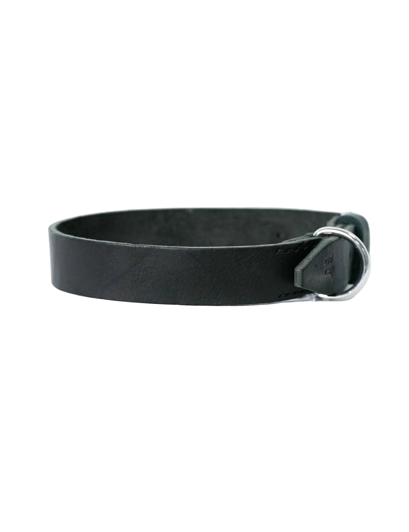 Black leather dog collar