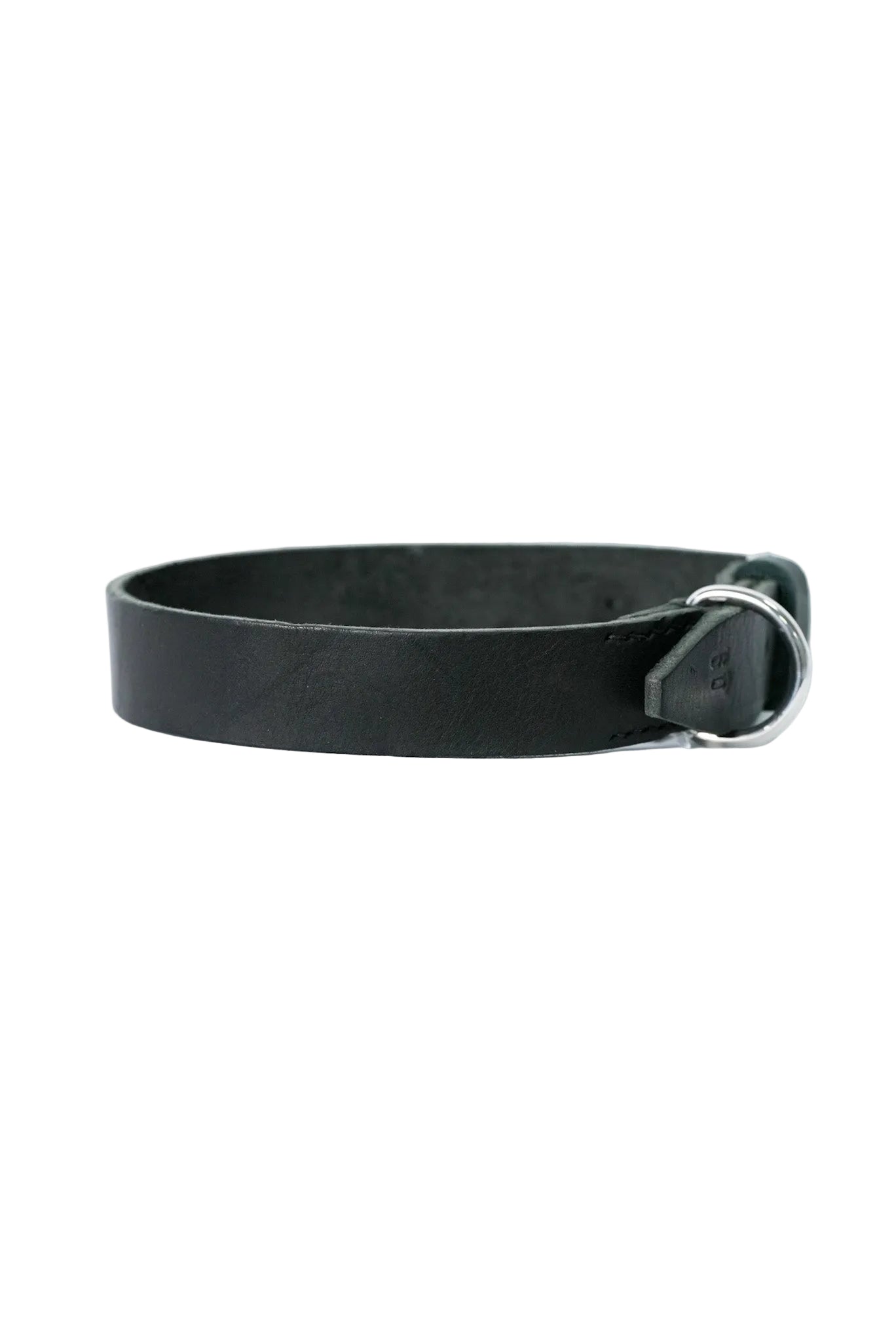 Black leather dog collar