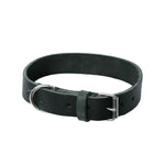 Black leather dog collar top